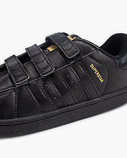 Дитячі кеди Adidas Superstar Black K0031, фото 6