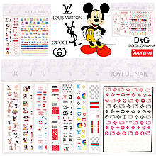 3D-стікери для дизайну нігтів, JOYFUL NAIL. На клеючій основі, "Бренд".