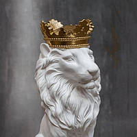 Статуэтка Лев в золотой короне 35 см