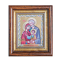 Икона Святое Семейство прямоугольная в рамке под стеклом