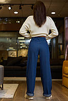 Демісезонні широкі джинси кльош 1790 (42-48р) у кольорах, фото 7