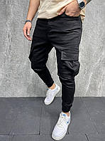 Турецкие мужские черные джинсы, молодежные джинсовые джоггеры штаны с карманами весна осень