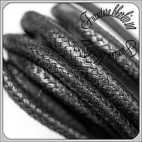 Шнурки просочення кругле 1,2 м діаметр 4 мм чорного кольору
