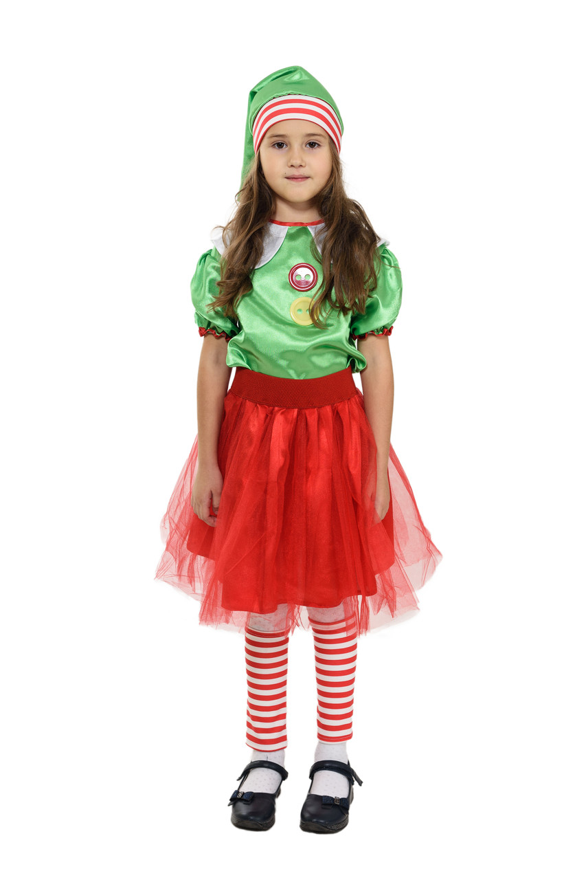 Костюм новорічного Ельфа для дівчинки Зріст 110-116 см