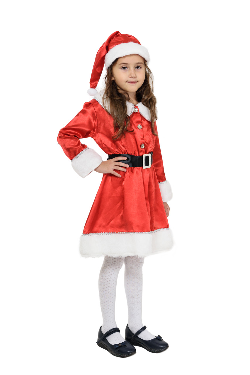Костюм Санта Клауса для дівчинки Зріст 126-134 см