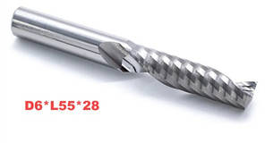 Фреза твердосплавна однозахідна D6*L55*28