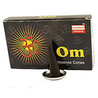 Ароматические конусы благовония Darshan Om (10 штук) - безосновные индийские ароматические палочки