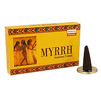 Конусы ароматические Мирра (Myrrh, Darshan) 10 штук