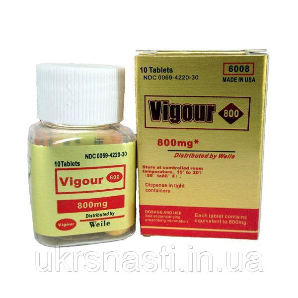 ОРИГІНАЛ Американський препарат для потенції vigour 800mg 10шт USA (Засіб для чоловічої потенції Вігор 800), фото 1