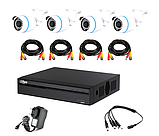 Комплект відеоспостереження Indor 005-4-1MP Dahua+MERLION, фото 2