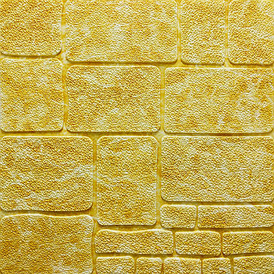 М'які самоклеючі панелі для стін, стінові панелі 3Д в інтер'єрі, 3D панель самоклеюча, панелі самоклейки камінь жовтий мармур