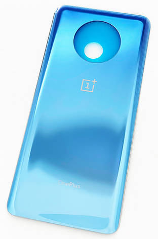 Задня кришка для OnePlus 7T, синя, Glacier Blue, оригінал (Китай) + скло камери, фото 1