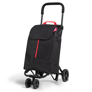 Сумка для покупок 4 колеса чорна Gimi Twin 56 Black Італія