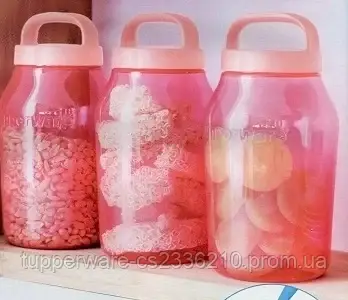 Диво-банку - Tupperware з кришкою і ручкою держателем 3 л. в рожевому кольорі буклет з рецептами в подарунок