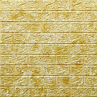М'які самоклеючі панелі для стін, стінові панелі 3Д в інтер'єрі, панелі для стін магазину Бежевий мармур 700х770х5мм (062)