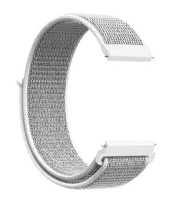 Нейлоновий ремінець для Samsung galaxy watch 46mm / Watch 3 45mm / Samsung Gear S3 біло-сірий