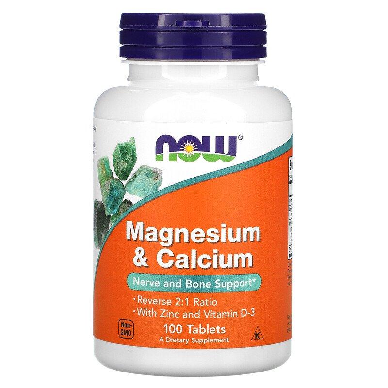 Magnesium & Calcium Now Foods 100 таблеток, фото 1