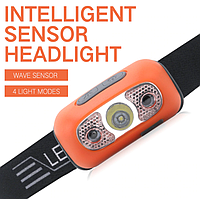 Налобний акумуляторний ліхтарик з датчиком руху, для риболовлі, туризму та активного відпочинку Yooyz W12O