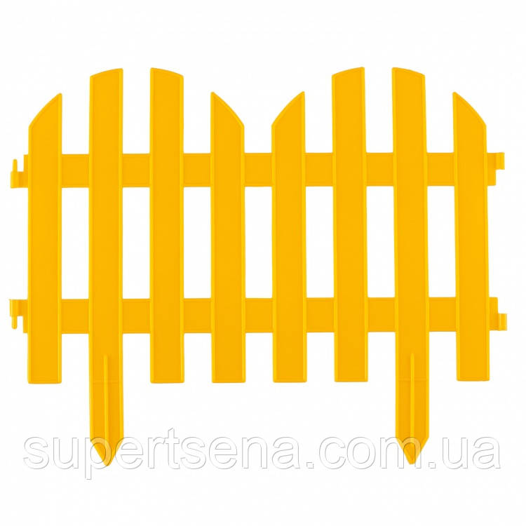 Забор декоративный "Романтика", 28 х 300 см, желтый, Palisad 65023 - фото 1 - id-p1517859214