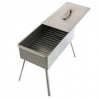 Коптильня двоярусна 500 x 270 x 175 мм, 0.8 мм, з піддоном, на ніжках, Camping Palisad 69527