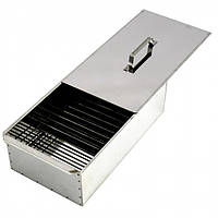 Коптильня двоярусна 420 x 270 x 175 мм, нержавіюча сталь, 0,8 мм з піддоном, Camping Palisad 69528