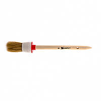 Кисть круглая № 6 (30 мм), натуральная щетина, деревянная ручка MATRIX 82076
