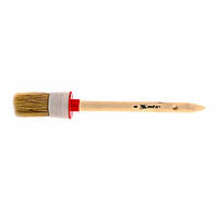 Кисть круглая № 8 (35 мм), натуральная щетина, деревянная ручка MATRIX 82078