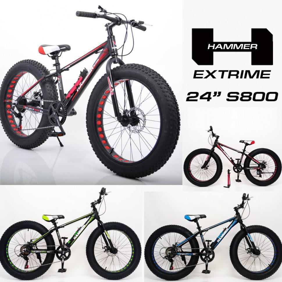 Гірський велосипед Fat bike 24 дюйма 15 рама S800 HAMMER EXTRIME