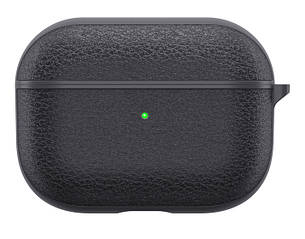 Чохол WiWU Calfskin Genuine Leather Case для AirPods Pro шкіра Чорний (Calfskin-Black), фото 1