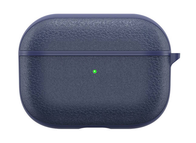 Чохол WiWU Calfskin Genuine Leather Case для AirPods Pro шкіра Синій (Calfskin-Blue), фото 1