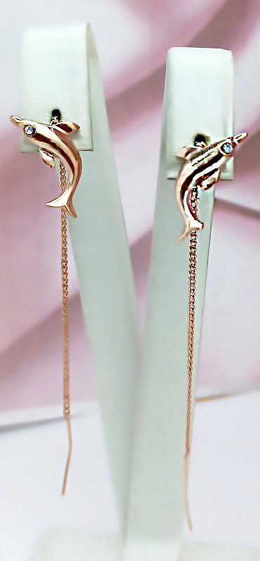 Сережки протяжки булат. Висота сережки 9.0 см ширина 5 мм