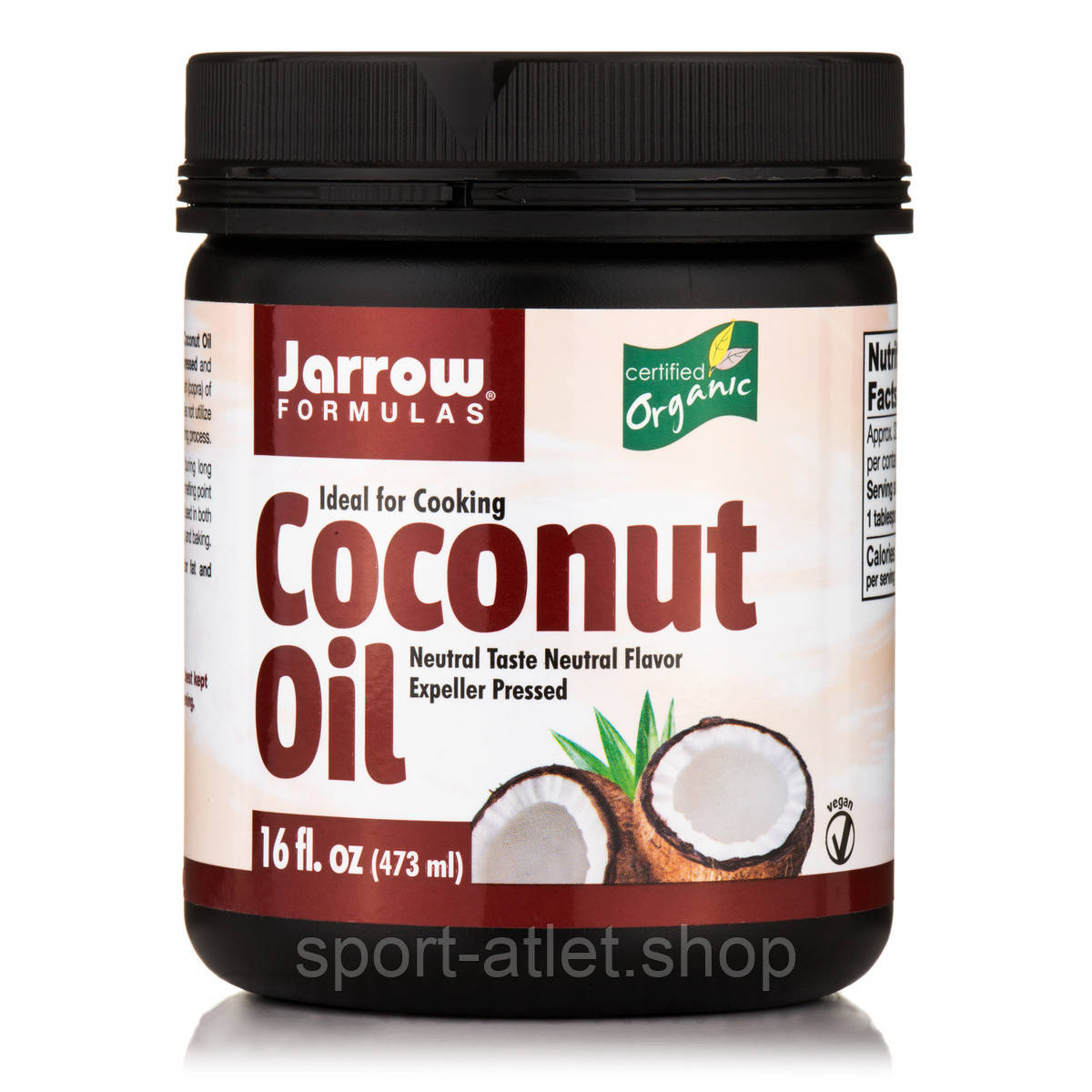 Замінник харчування Jarrow Formulas Organic Coconut Oil, 473 грам