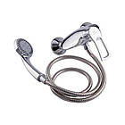 Одноважільний латунний змішувач для душу колір хром Q-tap Hansberg CRM 010 з душовим набором, фото 4