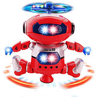 Развивающая игрушка детский робот Dance 99444-3 красного цвета, универсальная интерактивная игрушка робот