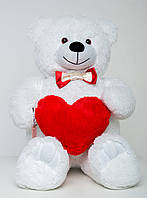 Мягкая игрушка для детей и взрослых, плюшевый Мишка, мистер Медведь, цвет белый, размер 85 см
