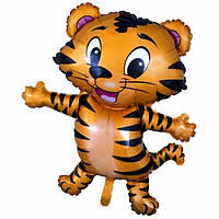 Фольгована куля Тигреня з посмішкою, куля фігура Flexmetal Іспанія 92 см