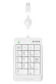 Цифровий блок Fstyler Numeric Keypad USB, кабель, що змотується (70 см), A4Tech FK13 (White) - MegaLavka