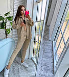 Стильний замшевий брючний костюм, фото 3