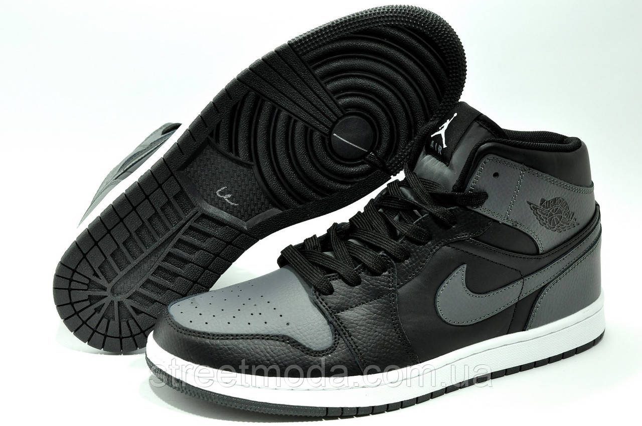 Кросівки чоловічі в стилі Найк Air Jordan 1, Сірі