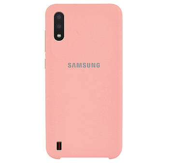 Чохол Silicone case для Samsung Premium A01 Pink (04) рожевий