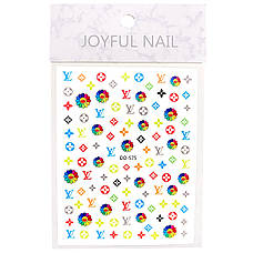 JOYFUL NAIL "БРЕНД" 3D стікери (Наліпки для нігтів) для дизайну нігтів на клеючій основі, фото 2