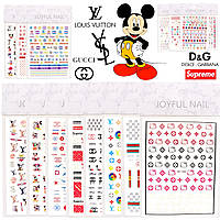 JOYFUL NAIL "БРЕНД" 3D стікери (Наліпки для нігтів) для дизайну нігтів на клеючій основі