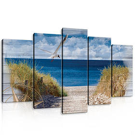 Модульна картина на полотні 100x60 см Пляж на дошках (PS10026S17)