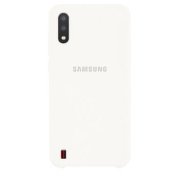 Чохол Silicone case для Samsung Premium A01 White (09) білий