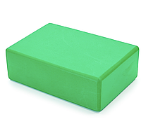 Блок для йоги SP-Planeta зелений / Цеглинка для занять йогою / Кубик для фітнесу / Йога блок