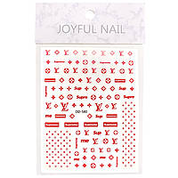 3D наклейки - стикеры JOYFUL NAIL "БРЕНДовые" для дизайна и декора ногтей на клейкой основе DD-580