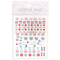 3D наклейки - стикеры JOYFUL NAIL "БРЕНДовые" для дизайна и декора ногтей на клейкой основе DD-585