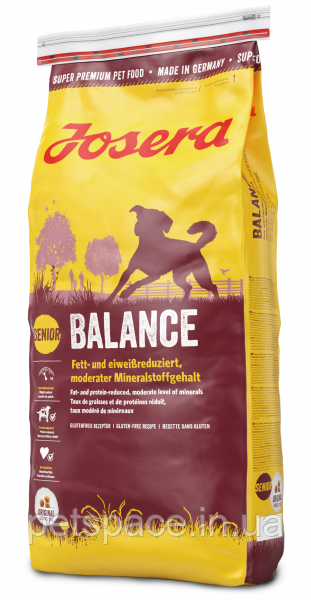 Сухий корм Josera Balance (Йозера Баланс для старіючих собак) 15кг.+БЕЗКОШТОВНА ДОСТАВКА!