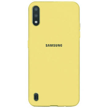 Чохол Silicone case для Samsung Premium A01 Flash (06) лимонний