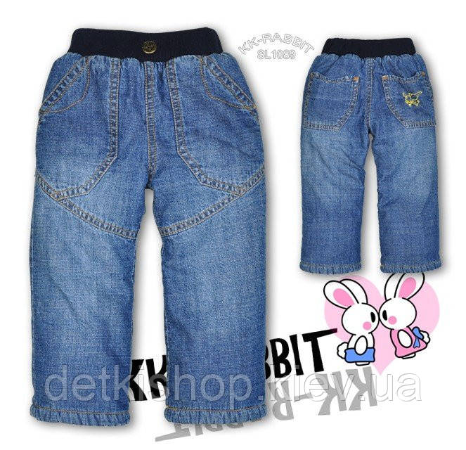 Дитячі джинси на флісі KK-RABBIT (модель 1)